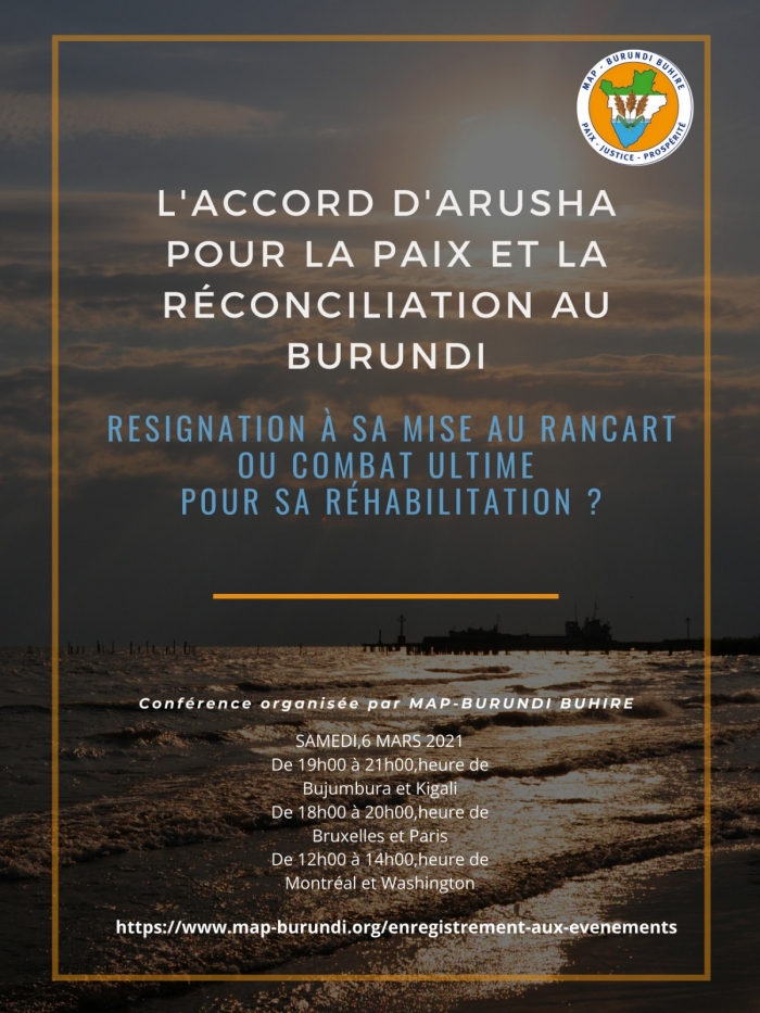 Burundi: l’Accord d’Arusha mis au rencart ! Que faire pour sa réhabilitation?