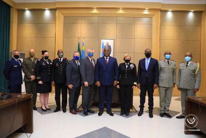 RDC: le Chef de l&#039;Etat a reçu une délegation du commandement américain pour l&#039;Afrique